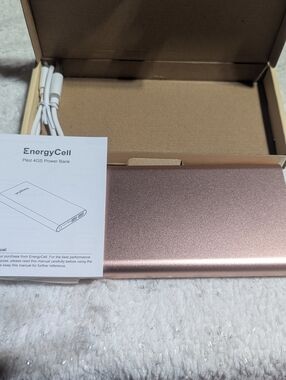 EnergyCell Pilot 4GS 12000mAh Power Bank Fast Charge Rose Gold